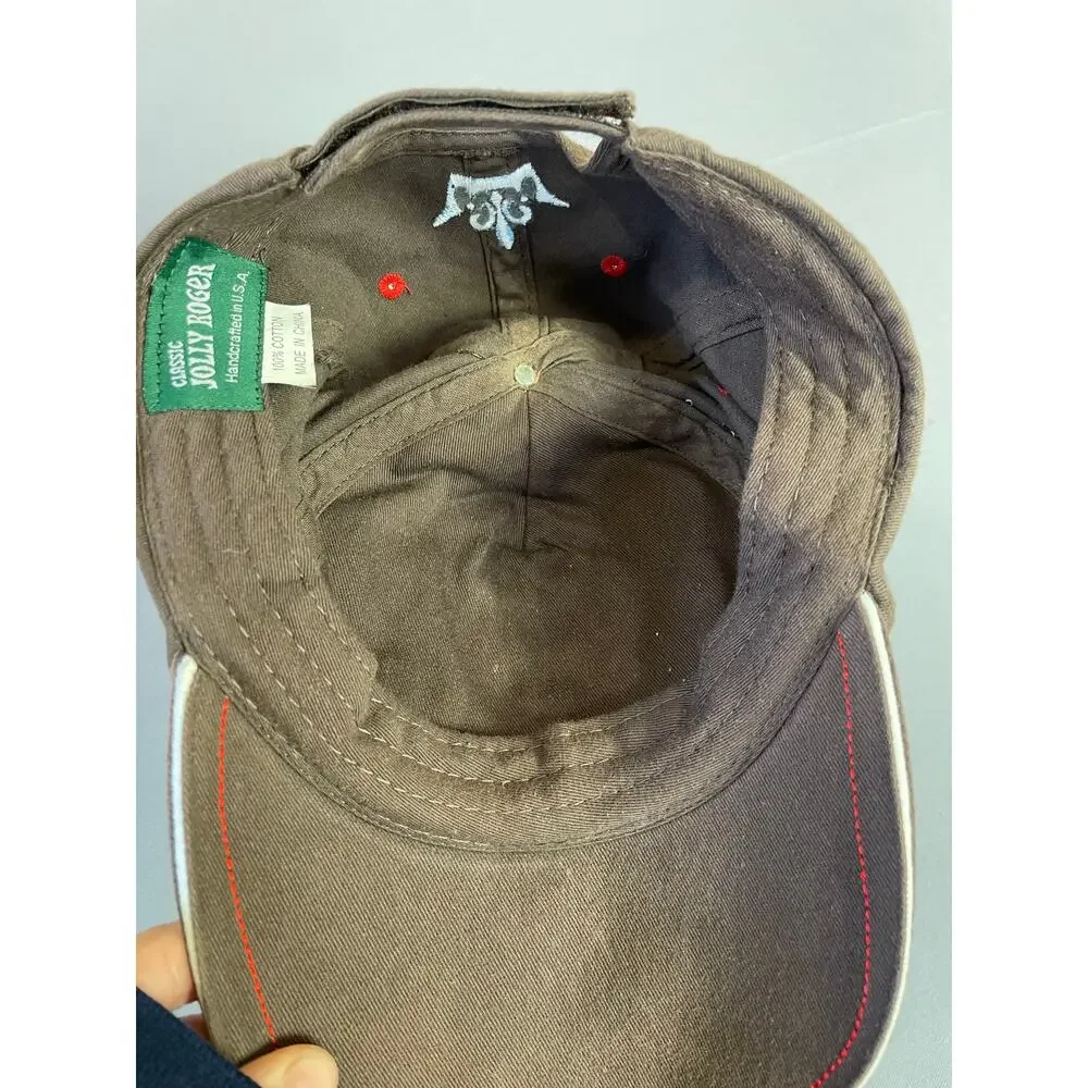 Jolly Rodger Y2K Rhinestone Rose‎ & Cross Baseball Hat 100% Cotton Country